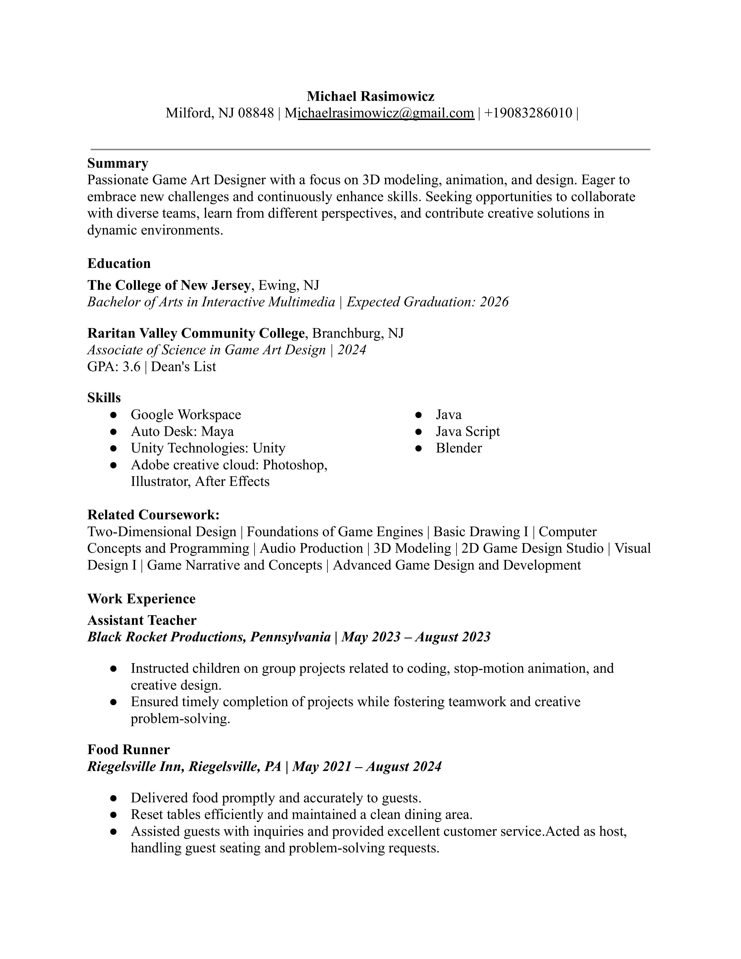 resume